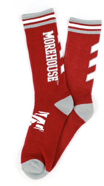 Big Boy Morehouse Maroon Tigers S6 Mens Athletic Socks [Maroon]