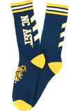 Big Boy North Carolina A&T Aggies S6 Mens Athletic Socks [Navy Blue]