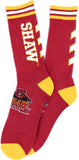 Big Boy Shaw Bears S6 Mens Athletic Socks [Maroon]