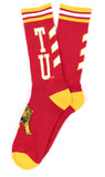 Big Boy Tuskegee Golden Tigers S6 Mens Athletic Socks [Crimson Red]