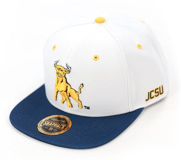 Big Boy Johnson C. Smith Golden Bulls S145 Mens Snapback Cap [White]