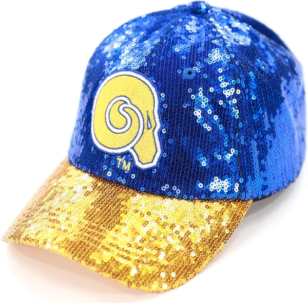 Big Boy Albany State Golden Rams S145 Womens Sequins Cap [Royal Blue]