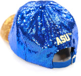 Big Boy Albany State Golden Rams S145 Womens Sequins Cap [Royal Blue]