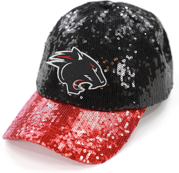 Big Boy Clark Atlanta Panthers S145 Womens Sequins Cap [Black]
