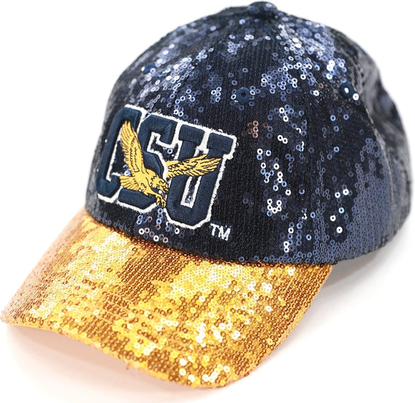 Big Boy Coppin State Eagles S145 Womens Sequins Cap [Navy Blue]