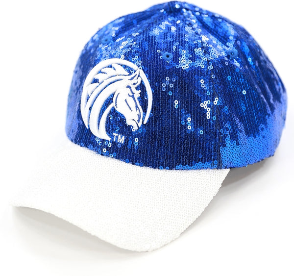 Big Boy Fayetteville State Broncos S145 Womens Sequins Cap [Royal Blue]