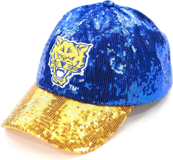 Big Boy Fort Valley State Wildcats S145 Womens Sequins Cap [Royal Blue]
