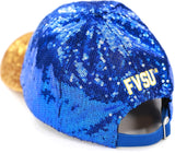 Big Boy Fort Valley State Wildcats S145 Womens Sequins Cap [Royal Blue]