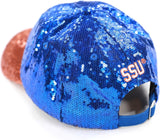 Big Boy Savannah State Tigers S145 Womens Sequins Cap [Royal Blue]
