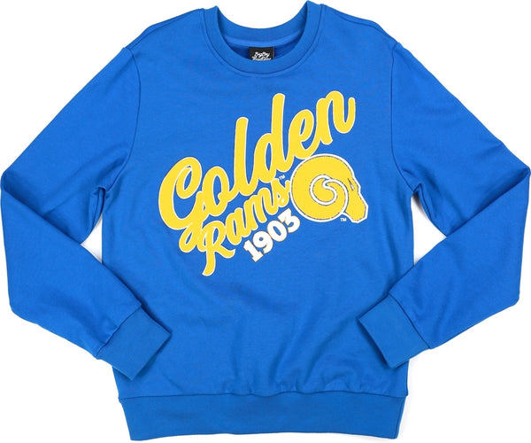 Big Boy Albany State Golden Rams S5 Mens Crewneck Sweatshirt [Royal Blue]