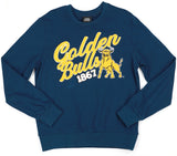 Big Boy Johnson C. Smith Golden Bulls S5 Mens Crewneck Sweatshirt [Navy Blue]