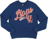 Big Boy Langston Lions S5 Mens Crewneck Sweatshirt [Navy Blue]