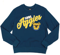 Big Boy North Carolina A&T Aggies S5 Mens Crewneck Sweatshirt [Navy Blue]
