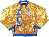 Big Boy Sigma Gamma Rho Divine 9 S4 Sequins Jacket [Gold]