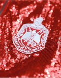 Big Boy Delta Sigma Theta Divine 9 S4 Sequins Jacket [Red]
