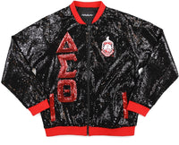 Big Boy Delta Sigma Theta Divine 9 S4 Sequins Jacket [Black]