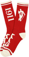 Big Boy Kappa Alpha Psi Divine 9 S5 Athletic Socks [Crimson Red]