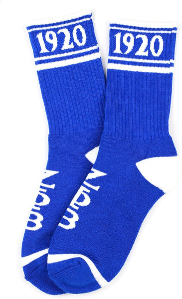 Big Boy Zeta Phi Beta Divine 9 S5 Athletic Socks [Royal Blue]