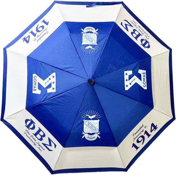 Phi Beta Sigma 2 Fold Collapsible Umbrella [Blue]