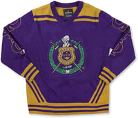 Big Boy Omega Psi Phi Divine 9 S5 V-Neck Sweater [Purple]