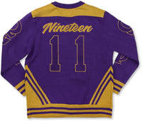 Big Boy Omega Psi Phi Divine 9 S5 V-Neck Sweater [Purple]