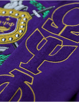 Big Boy Omega Psi Phi Divine 9 S5 V-Neck Sweater [Purple]