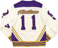 Big Boy Omega Psi Phi Divine 9 S5 V-Neck Sweater [Ivory White]