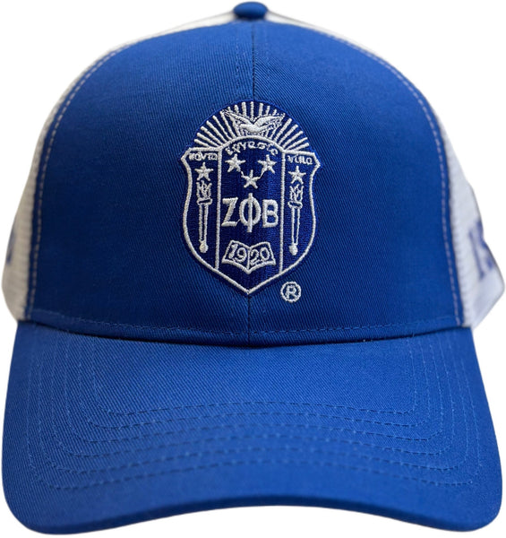 Buffalo Dallas Zeta Phi Beta Trucker Baseball Cap [Blue]