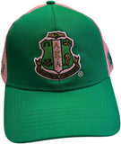 Buffalo Dallas Alpha Kappa Alpha Trucker Baseball Cap [Green]
