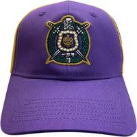 Buffalo Dallas Omega Psi Phi Color Block Baseball Cap [Purple]