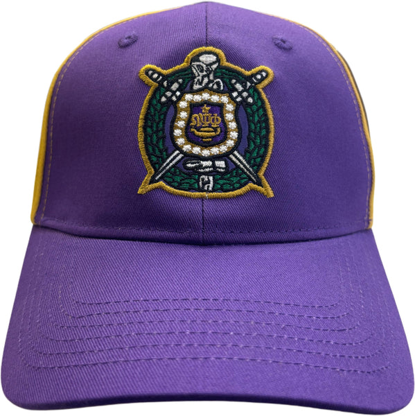 Buffalo Dallas Omega Psi Phi Color Block Baseball Cap [Purple]