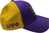 Buffalo Dallas Omega Psi Phi Color Block Baseball Cap [Purple]