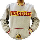 Buffalo Dallas Tuskegee Golden Tigers Chenille Crewneck Adult Unisex Sweatshirt [Grey]