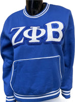 Buffalo Dallas Zeta Phi Beta Chenille Crewneck Sweatshirt [Blue]