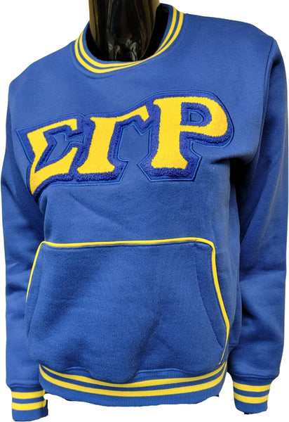 Buffalo Dallas Sigma Gamma Rho Chenille Crewneck Sweatshirt [Blue]