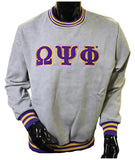 Buffalo Dallas Omega Psi Phi Chenille Crewneck Sweatshirt [Grey]