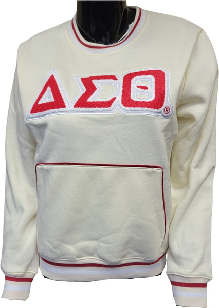 Buffalo Dallas Delta Sigma Theta Chenille Crewneck Sweatshirt [Alabaster]