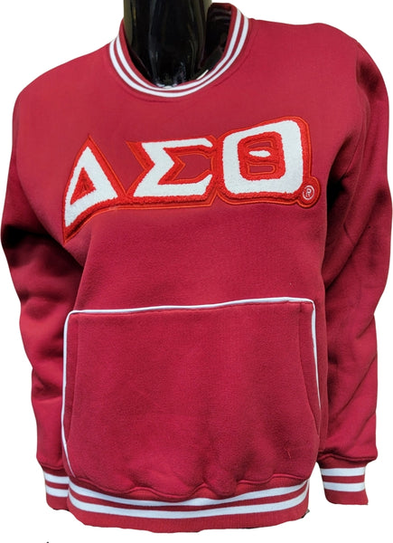 Buffalo Dallas Delta Sigma Theta Chenille Crewneck Sweatshirt [Red]