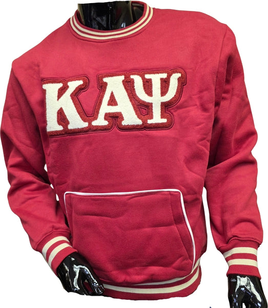 Buffalo Dallas Kappa Alpha Psi Chenille Crewneck Sweatshirt [Crimson Red]