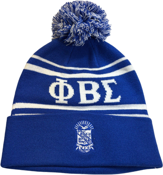 Buffalo Dallas Phi Beta Sigma Striped Skull Cap [Blue]
