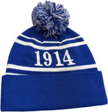 Buffalo Dallas Phi Beta Sigma Striped Skull Cap [Blue]