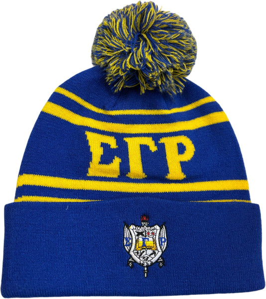 Buffalo Dallas Sigma Gamma Rho Striped Skull Cap [Blue]