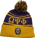 Buffalo Dallas Omega Psi Phi Striped Skull Cap [Purple]