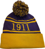 Buffalo Dallas Omega Psi Phi Striped Skull Cap [Purple]