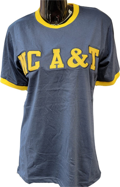 Buffalo Dallas North Carolina A&T Aggies Adult Unisex Ringer Tee [Blue]