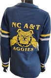 Buffalo Dallas North Carolina A&T Aggies Adult Unisex Varsity Cardigan [Blue]