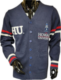 Buffalo Dallas Howard Bison Adult Unisex Varsity Cardigan [Button Down - Navy Blue]