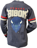 Buffalo Dallas Howard Bison Adult Unisex Varsity Cardigan [Button Down - Navy Blue]