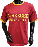 Buffalo Dallas Tuskegee Golden Tigers Adult Unisex Ringer Tee [Short Sleeve - Crimson Red]