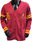 Buffalo Dallas Tuskegee Golden Tigers Adult Unisex Varsity Cardigan [Button Down - Crimson Red]